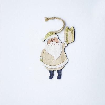 Christmas Ornament Wooden Hanging Pendants Star Tree Bell Christmas Hanging Wooden Ornament Hollow Fretwork Laser Cutting Wood Carving Christmas Tree Hanging Ornaments Decorations for Holiday Season Festival Christmas Decorations For Home Party New Year