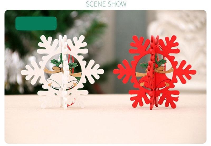 Christmas Ornament Wooden Hanging Pendants Star Tree Bell Christmas Hanging Wooden Ornament Hollow Fretwork Laser Cutting Wood Carving Christmas Tree Hanging Ornaments Decorations for Holiday Season Festival Christmas Decorations For Home Party New Year