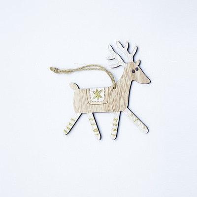 Christmas Ornament Wooden Hanging Pendants Star Tree Bell Christmas Hanging Wooden Ornament Hollow Fretwork Laser Cutting Wood Carving Christmas Tree Hanging Ornaments Decorations for Holiday Season Festival Christmas Decorations For Home Party New Year