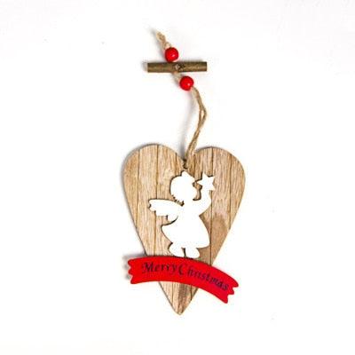 Christmas Ornament Wooden Hanging Pendants Star Tree Bell Christmas Hanging Wooden Ornament Hollow Fretwork Laser Cutting Wood Carving Christmas Tree Hanging Ornaments Decorations for Holiday Season Festival Christmas Decorations For Home Party New Year