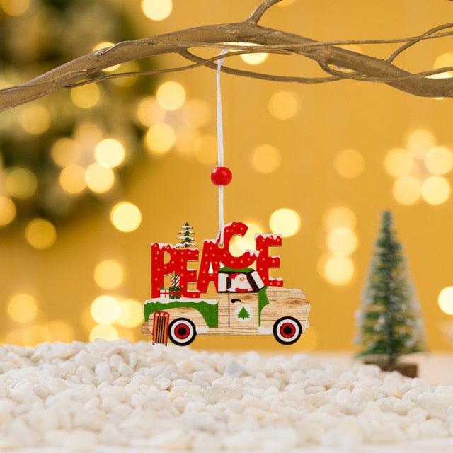 Christmas Ornament Wooden Hanging Pendants Star Tree Bell Christmas Hanging Wooden Ornament Hollow Fretwork Laser Cutting Wood Carving Christmas Tree Hanging Ornaments Decorations for Holiday Season Festival Christmas Decorations For Home Party New Year