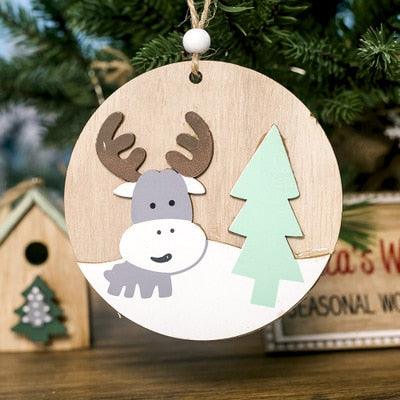 Christmas Ornament Wooden Hanging Pendants Star Tree Bell Christmas Hanging Wooden Ornament Hollow Fretwork Laser Cutting Wood Carving Christmas Tree Hanging Ornaments Decorations for Holiday Season Festival Christmas Decorations For Home Party New Year