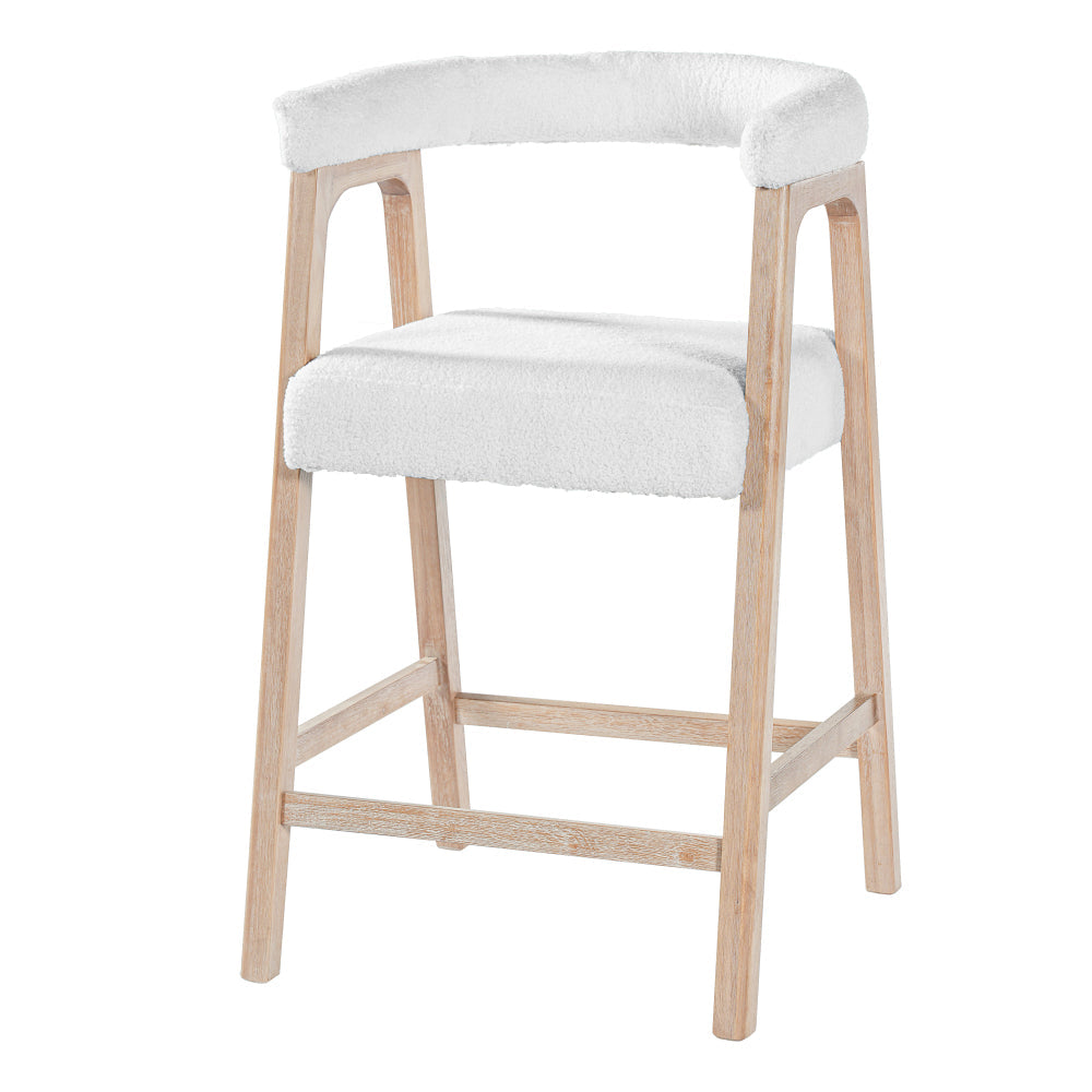 26" Counter Height Bar Stools with Back | Set of 2 Padded Kitchen Island & Dining Stools — Modern Minimalist Style