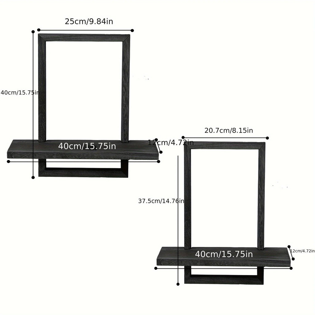 Floating Shelves - Rustic Wooden 2pcs