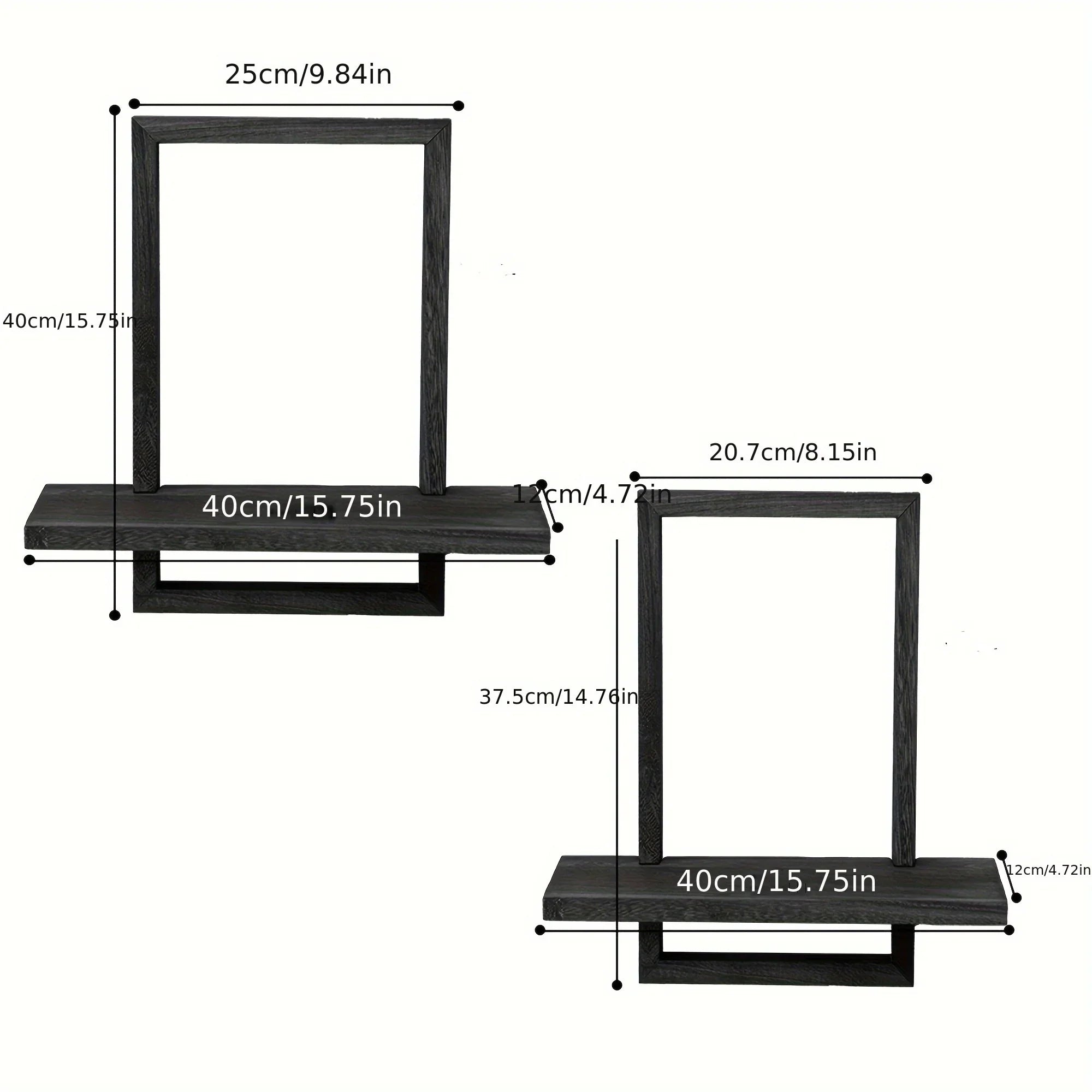 Floating Shelves - Rustic Wooden 2pcs