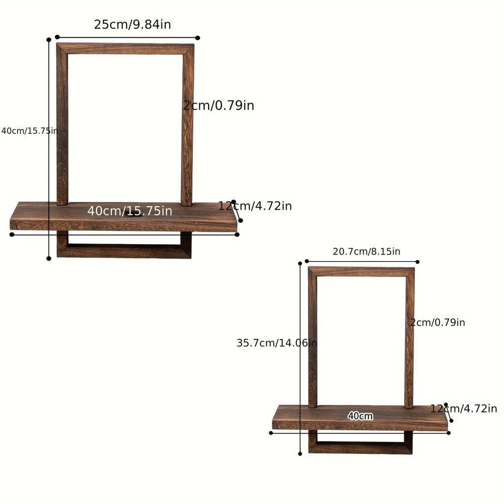 Floating Shelves - Rustic Wooden 2pcs