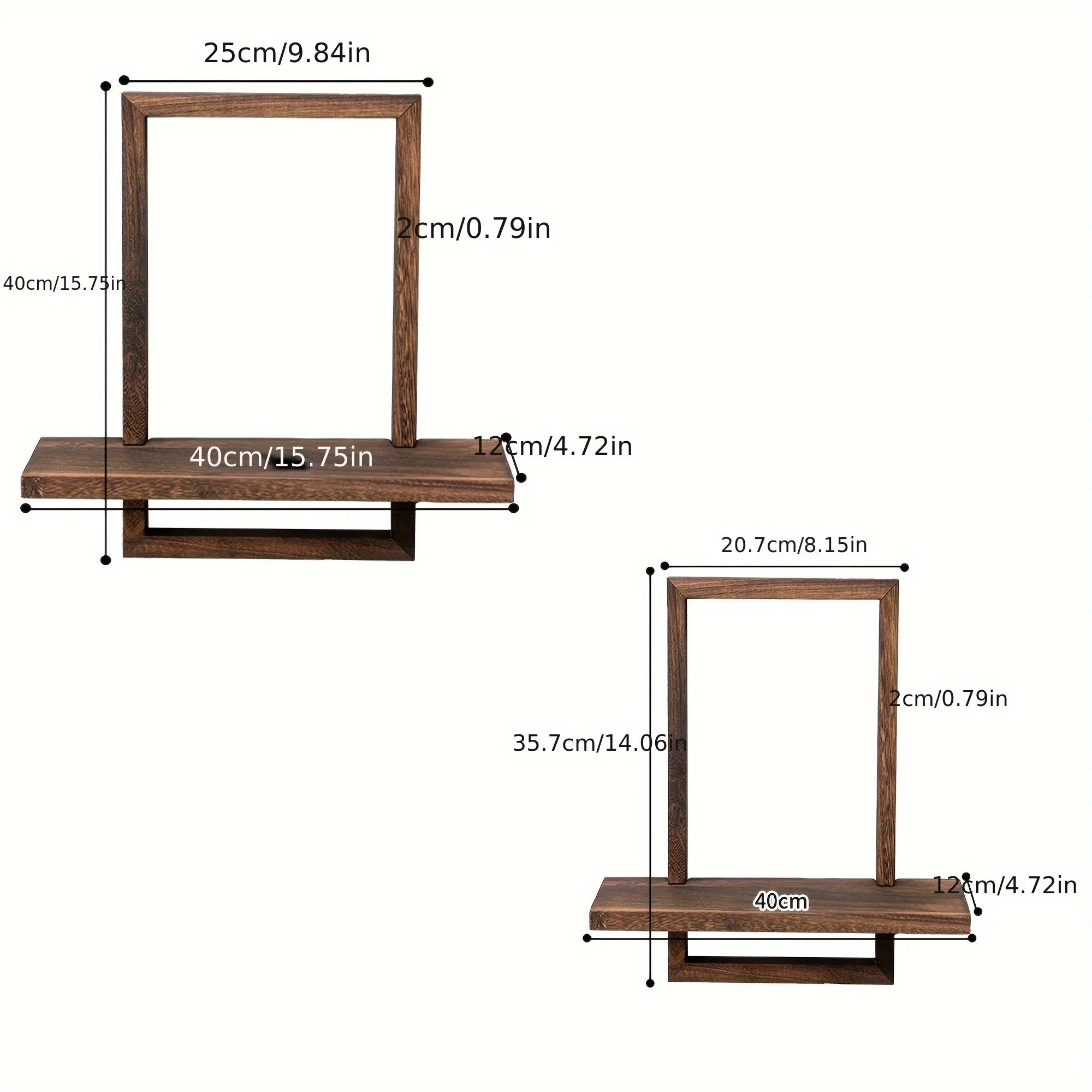 Floating Shelves - Rustic Wooden 2pcs