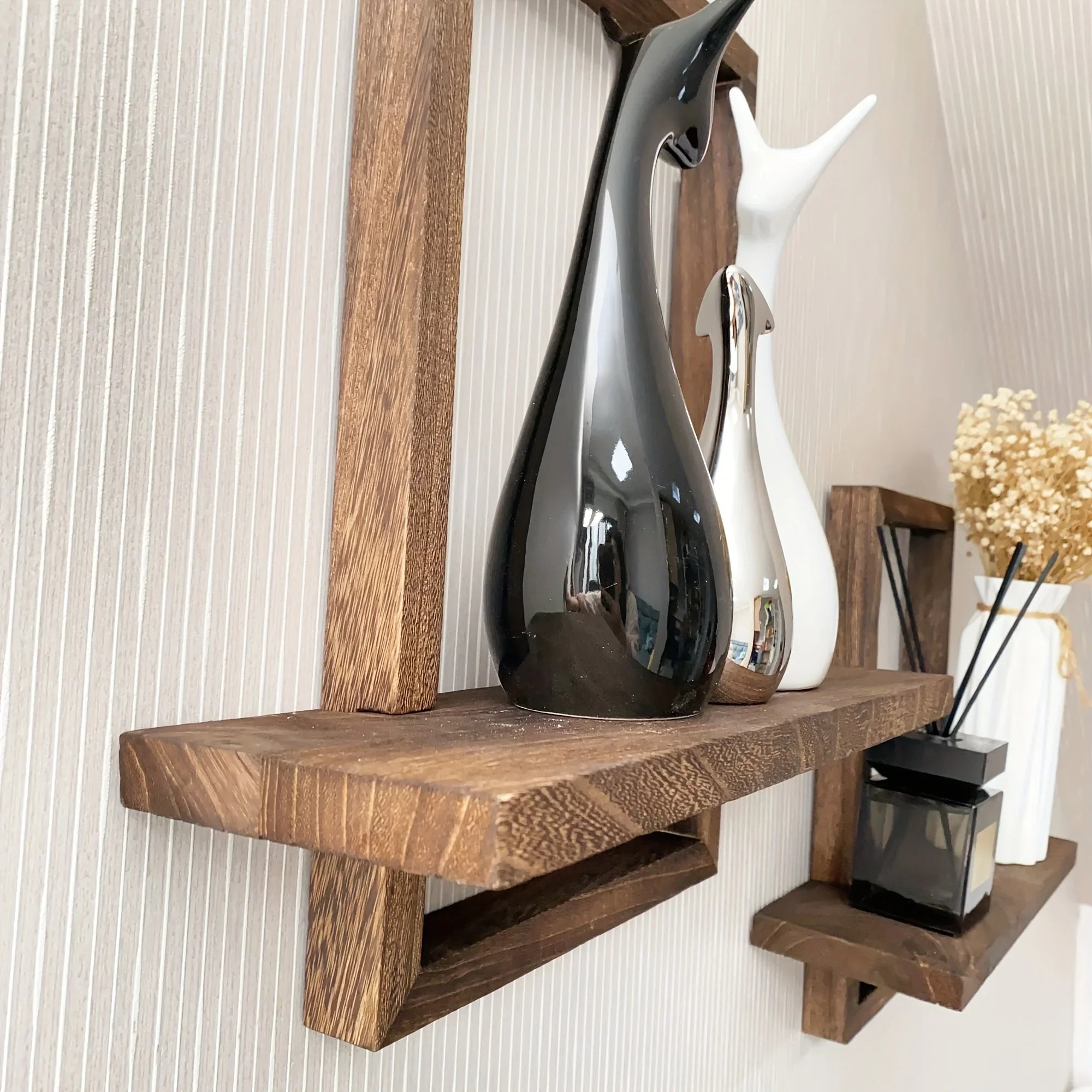 Floating Shelves - Rustic Wooden 2pcs