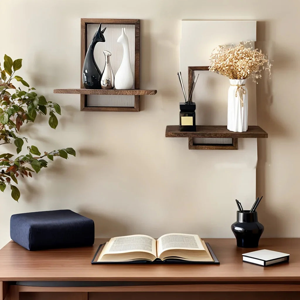 Floating Shelves - Rustic Wooden 2pcs