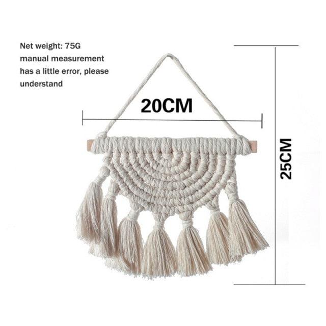 Handmade Wall Art Home Wall Decor Woven Hanging Tapestry Tassel Wind Chimes Wall Hanging Ornaments  Hand Macrame Wall  For Wall Wedding Living Room Gallery Patio Apartment Yard Decor