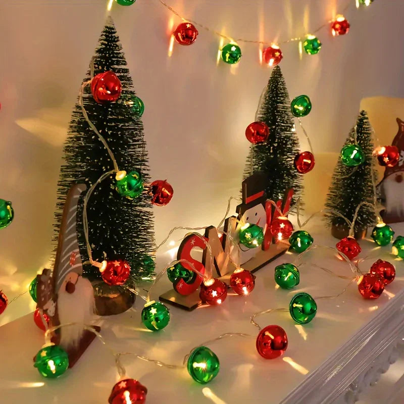 LED Bell Light Strand, 2m Long, 10 Lights for Home and Christmas Decor