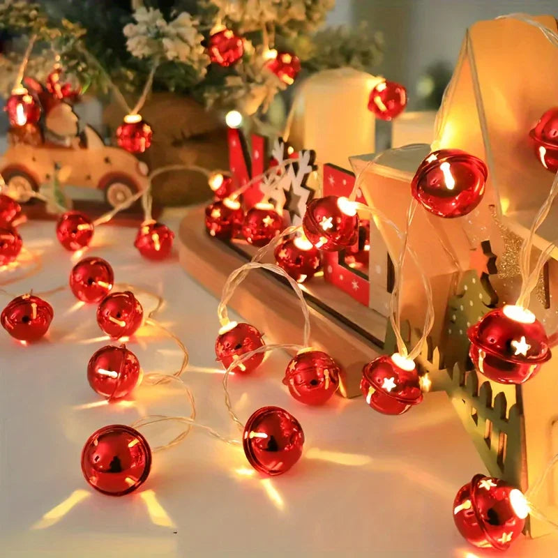LED Bell Light Strand, 2m Long, 10 Lights for Home and Christmas Decor